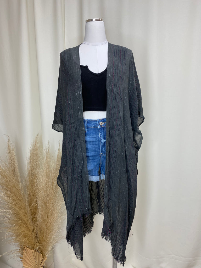 Pinstriped Lightweight Cover Up