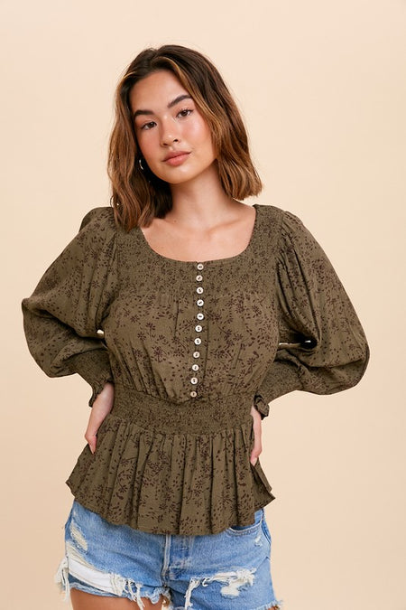 Button Front Essential Top