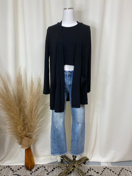 High Rise Button Fly Straight Leg Jeans