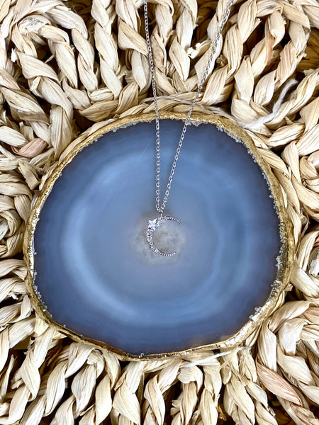 Chunky Clear Quartz Necklace - 18kt Plated