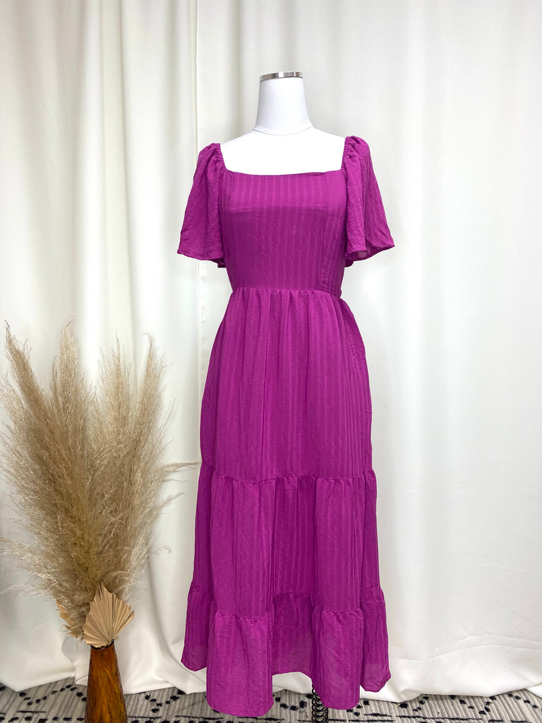 Jewel Tone Berry Midi Dress