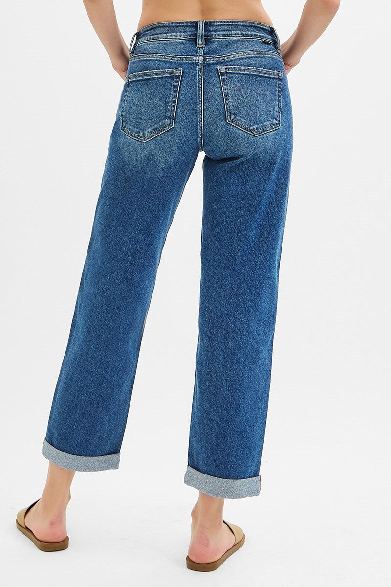 Boyfriend Cut Medium Dark Wash