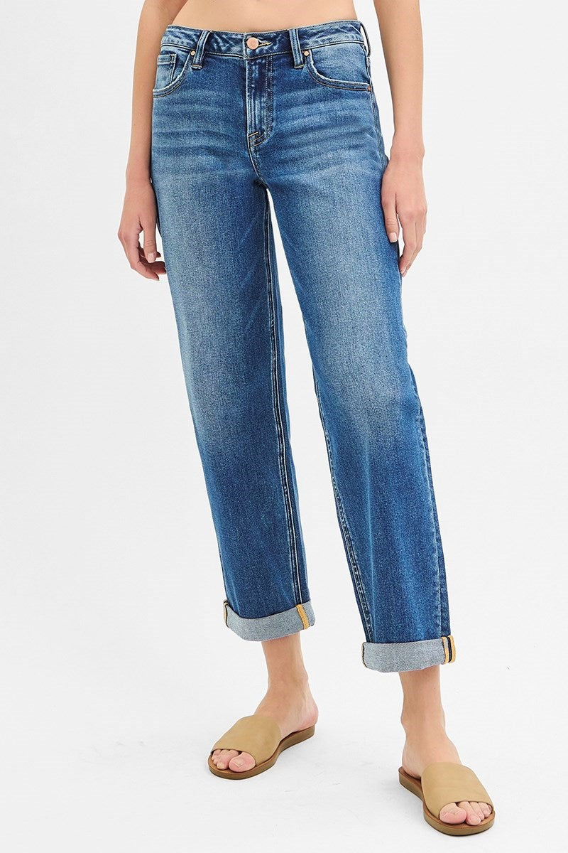 Boyfriend Cut Medium Dark Wash