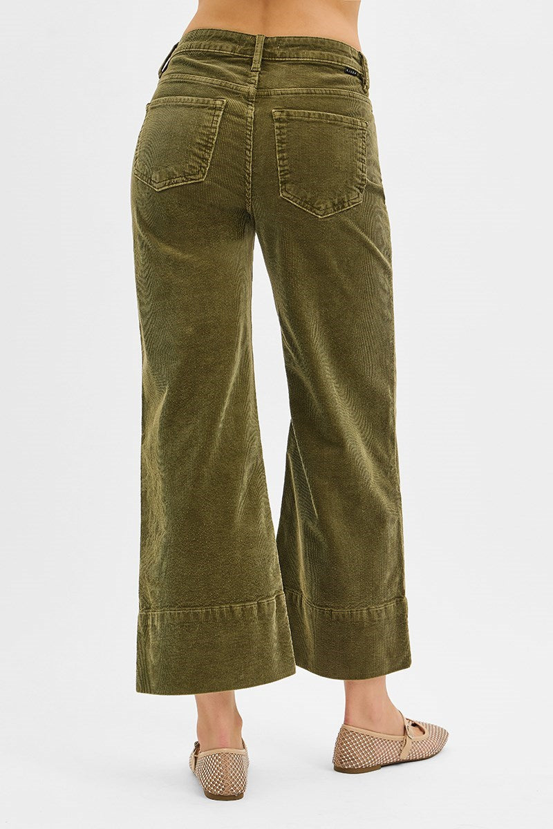Moss Corduroy Wide Leg Pants