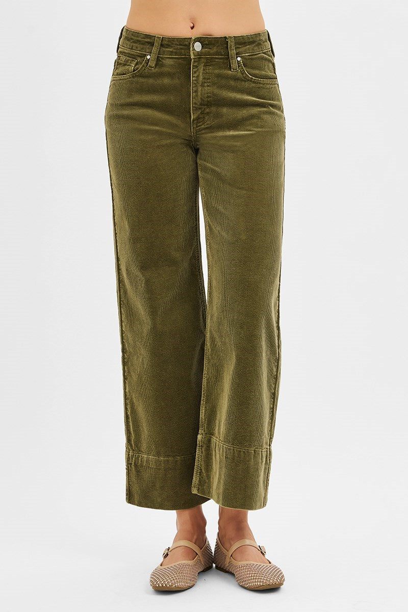 Moss Corduroy Wide Leg Pants