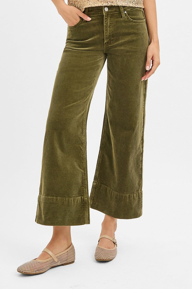 Moss Corduroy Wide Leg Pants