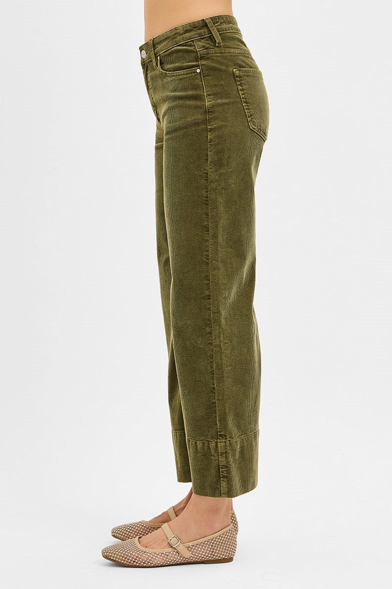 Moss Corduroy Wide Leg Pants