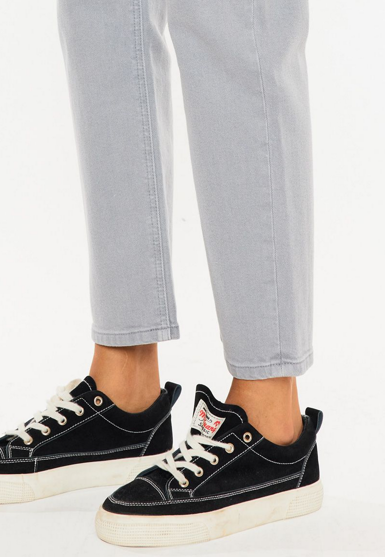 Ultra High Rise Grey Straight Leg
