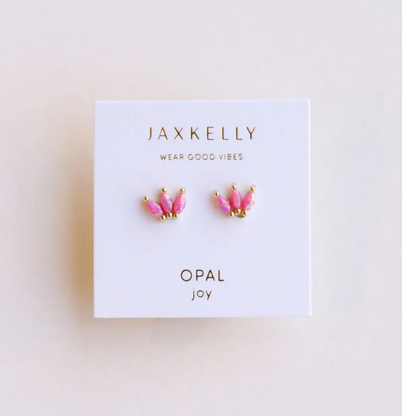 Pink Opal Studs