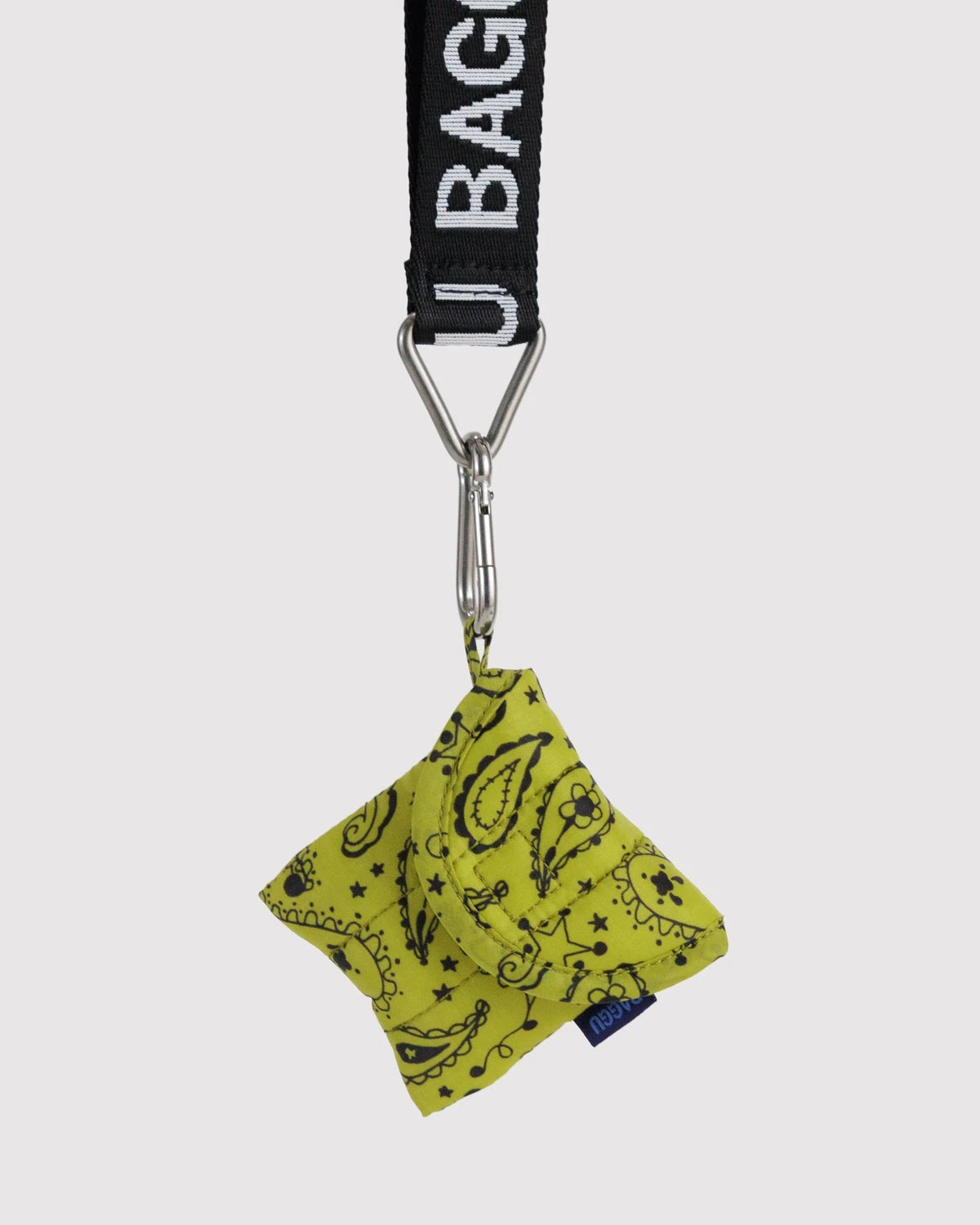 BAGGU Puffy Earbuds Case Chartreuse Paisley