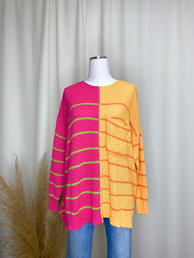 Neon Colorblock Sweater