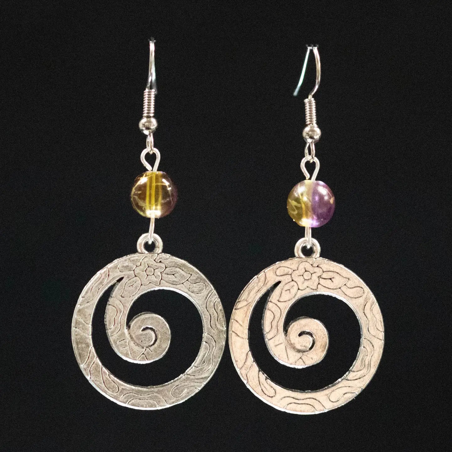 Floral Spiral Earrings
