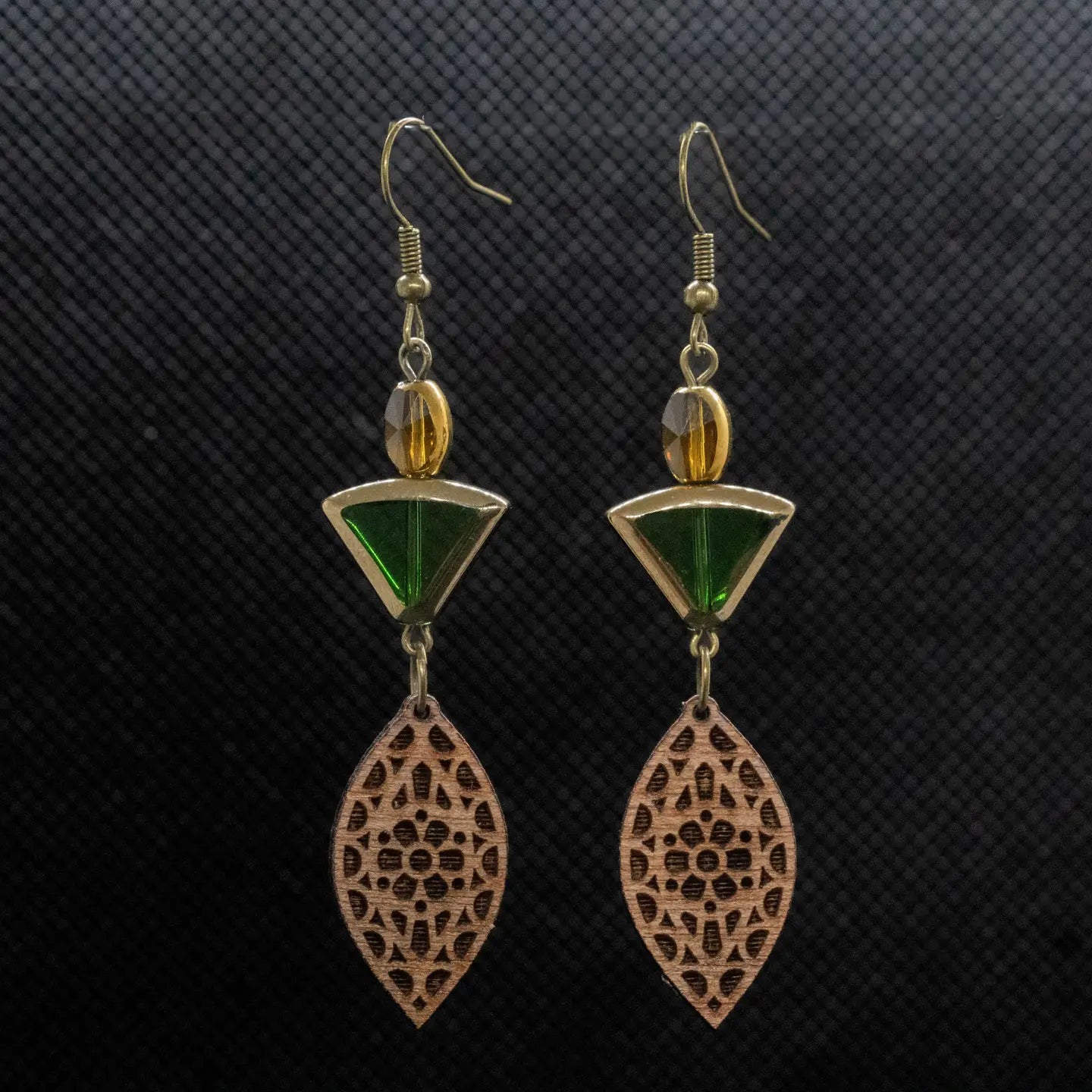 Weaver Wood Earrings