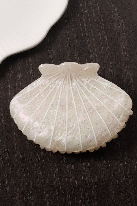 Pearlescent Seashell Claw Clip