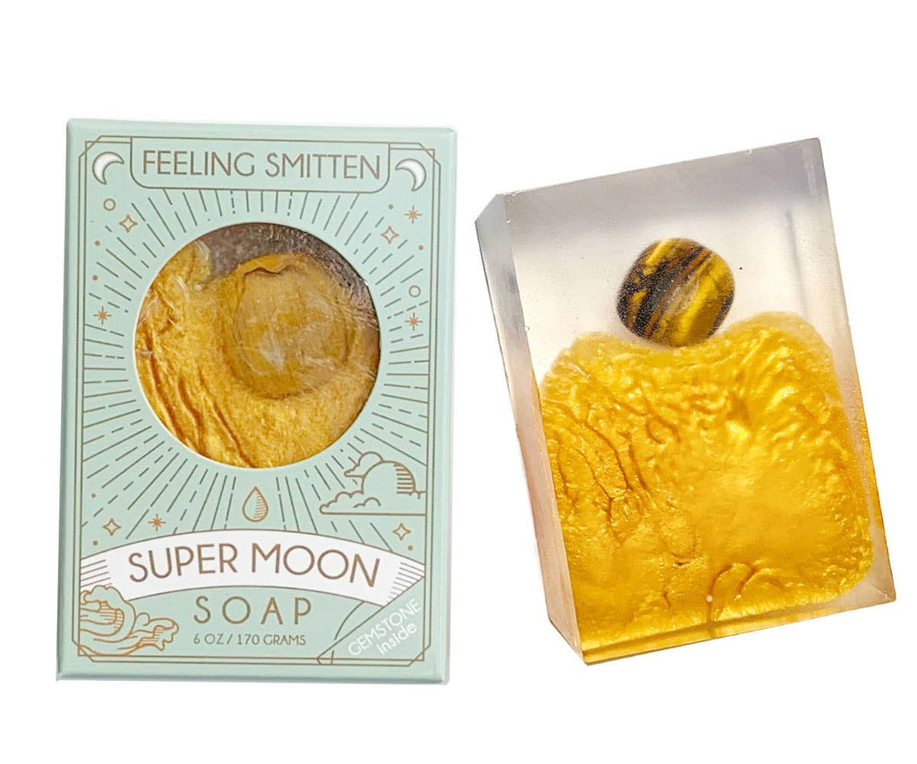 Super Moon Soap with Tiger Eye Inside