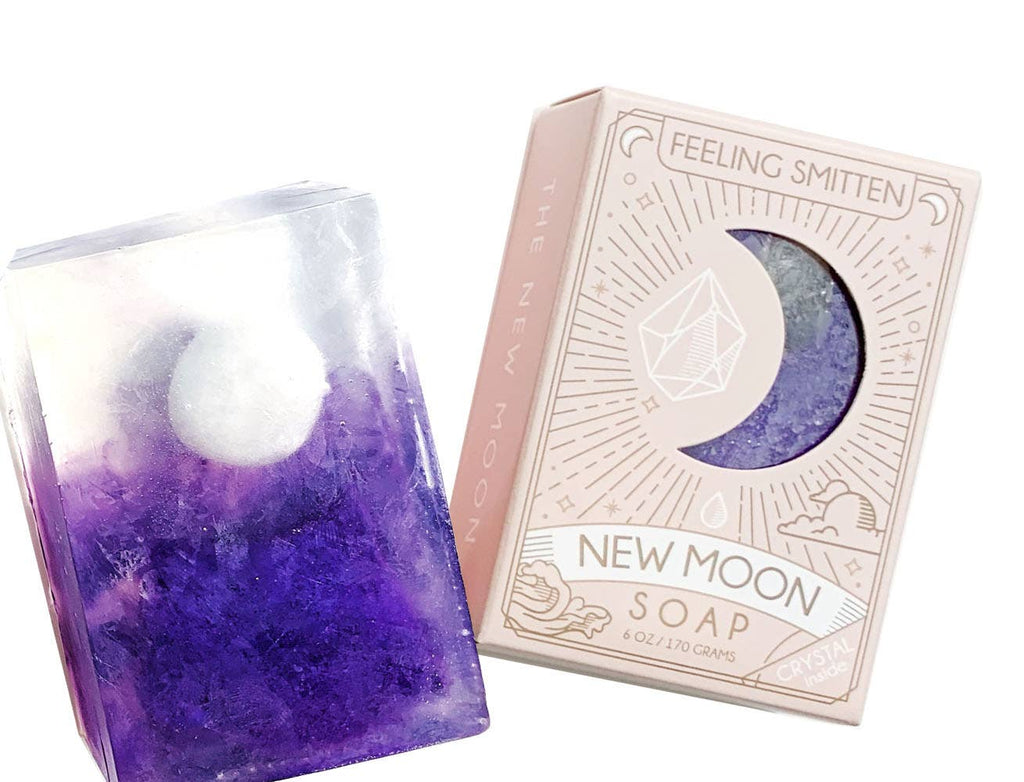 New Moon Soap with White Agate Inside
