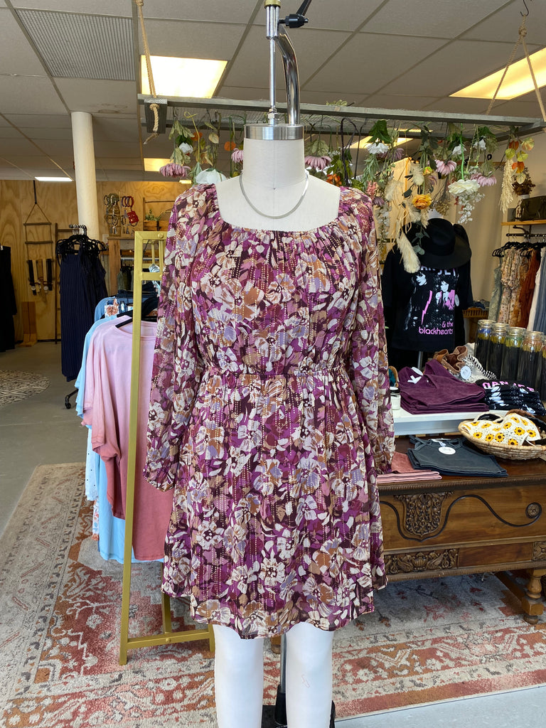 Magenta Floral Dress