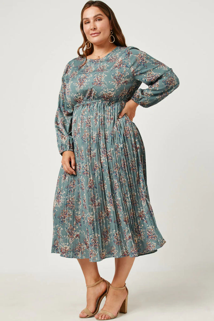 Gorgeous Jade Pleated Dress