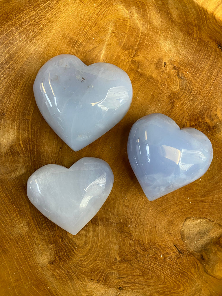 Blue Chalcedony Heart 1