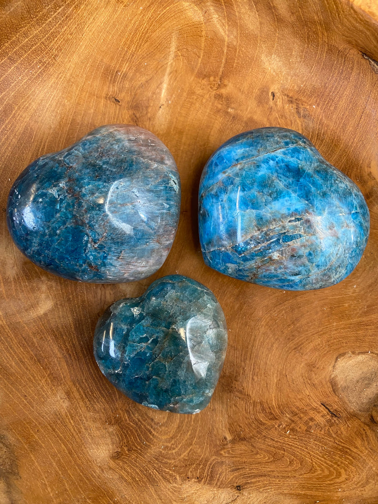 Blue Apatite Hearts