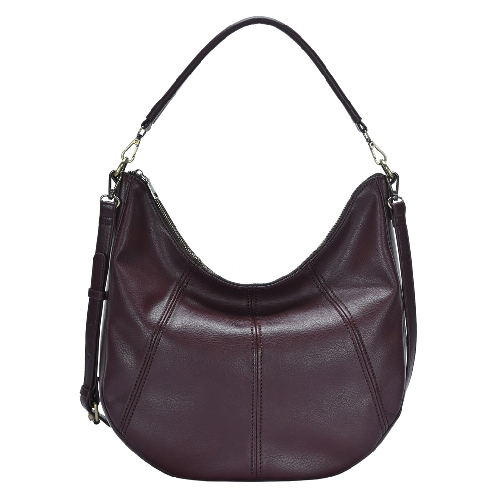 The Carrie Bag - Deep Wine Hobo Style Bag