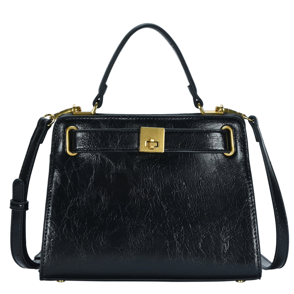 The Harriet Bag - Vintage Black and Brass Bag