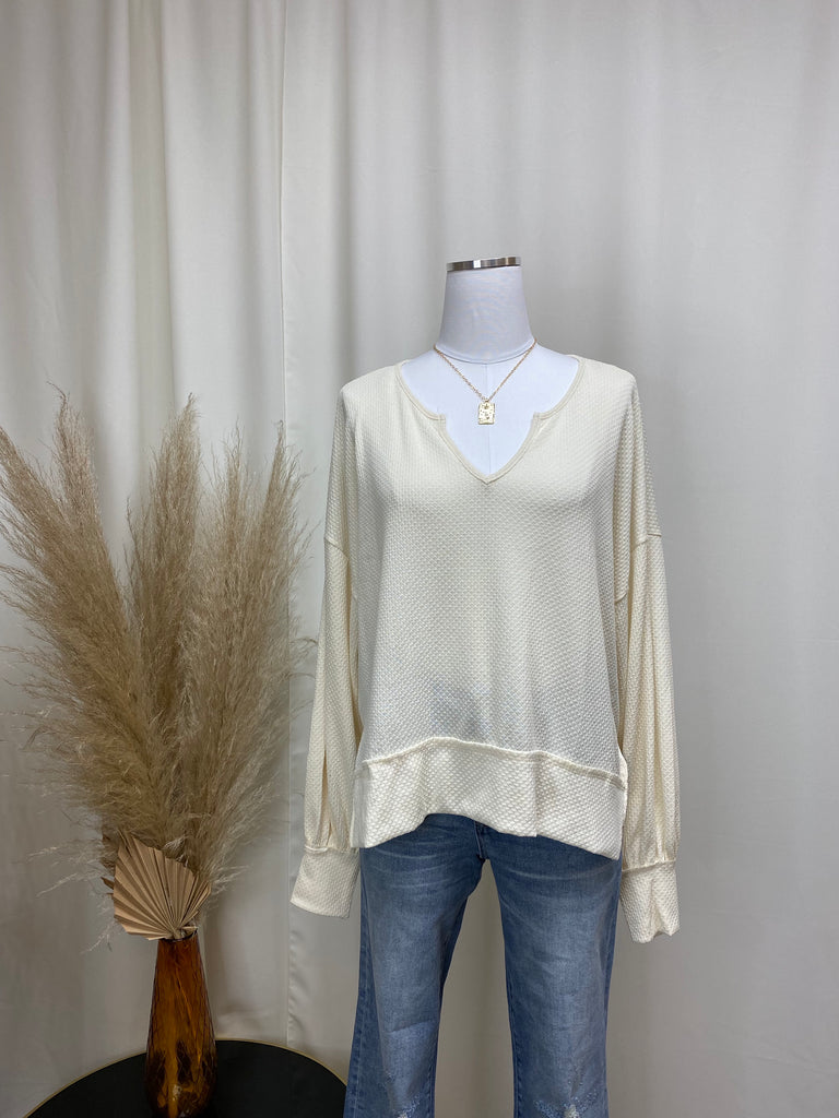 Lightweight Dolman Sweater Cream