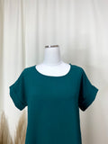 Hunter Green Scoop Neck Top