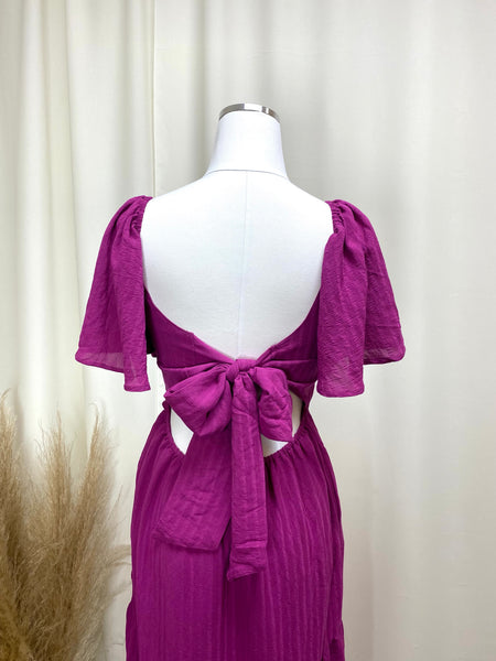 Jewel Tone Berry Midi Dress