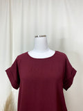 Burgundy Scoop Neck Top