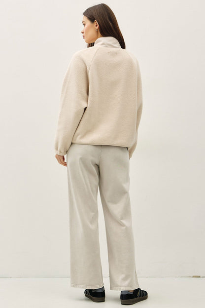 Thermal Fleece Jacket in Cream