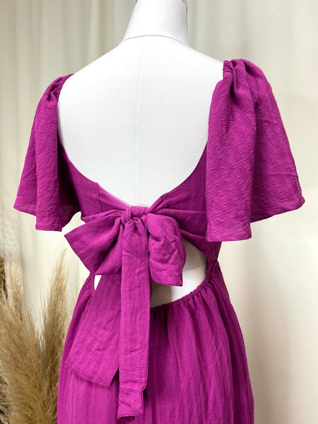 Jewel Tone Berry Midi Dress