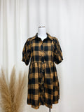 Plaid Flannel Shirt Dress