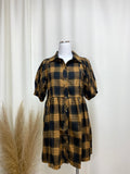 Plaid Flannel Shirt Dress