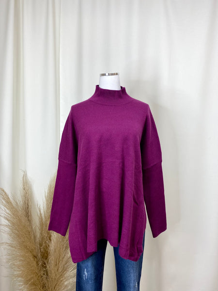Raglan Sleeve Soft Slub Sweater