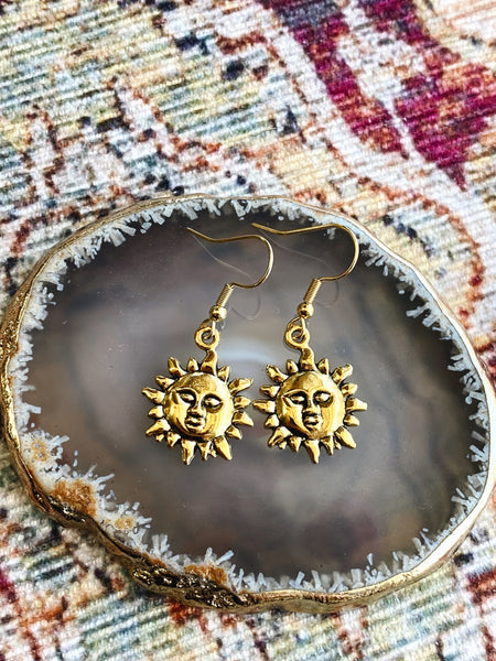 Mother Moon Earrings- Gold