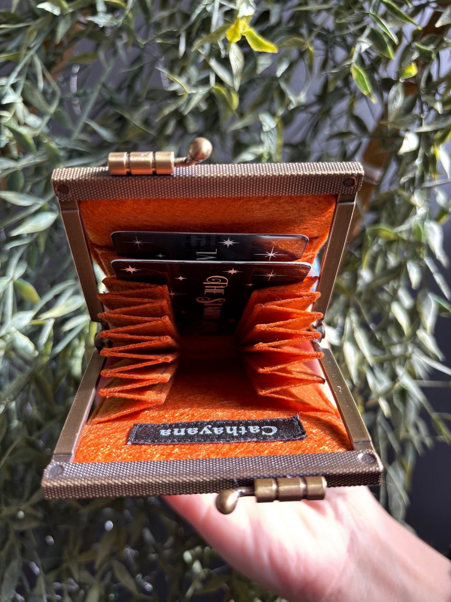 Card Holder + Wallet - Burgundy Butterfly