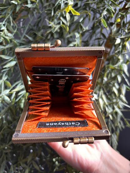 Card Holder + Wallet - Burgundy Butterfly