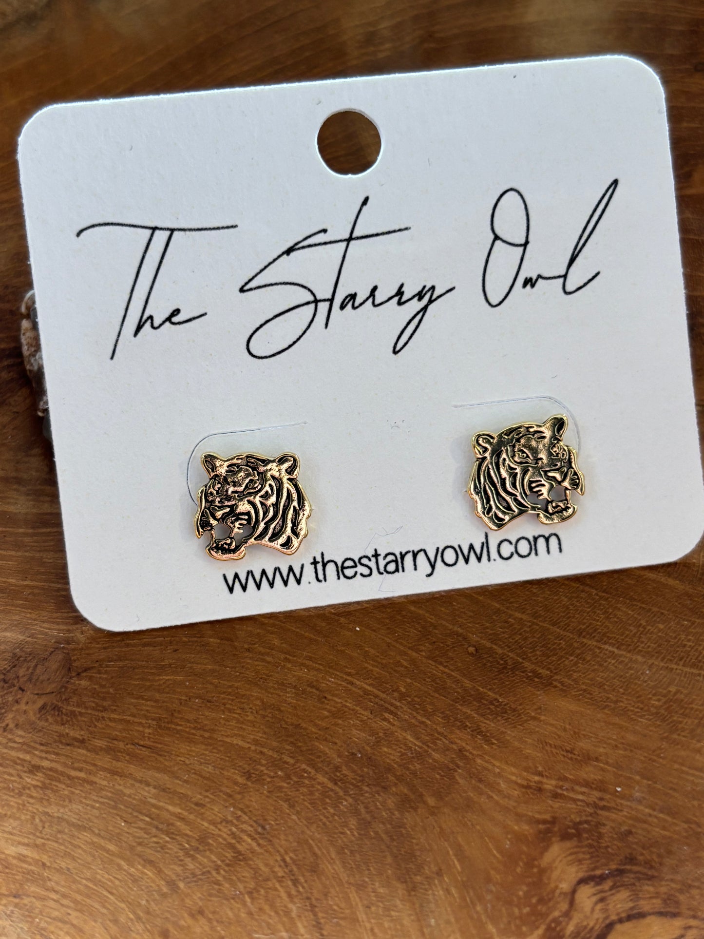 Tiger Studs in Gold and Silver