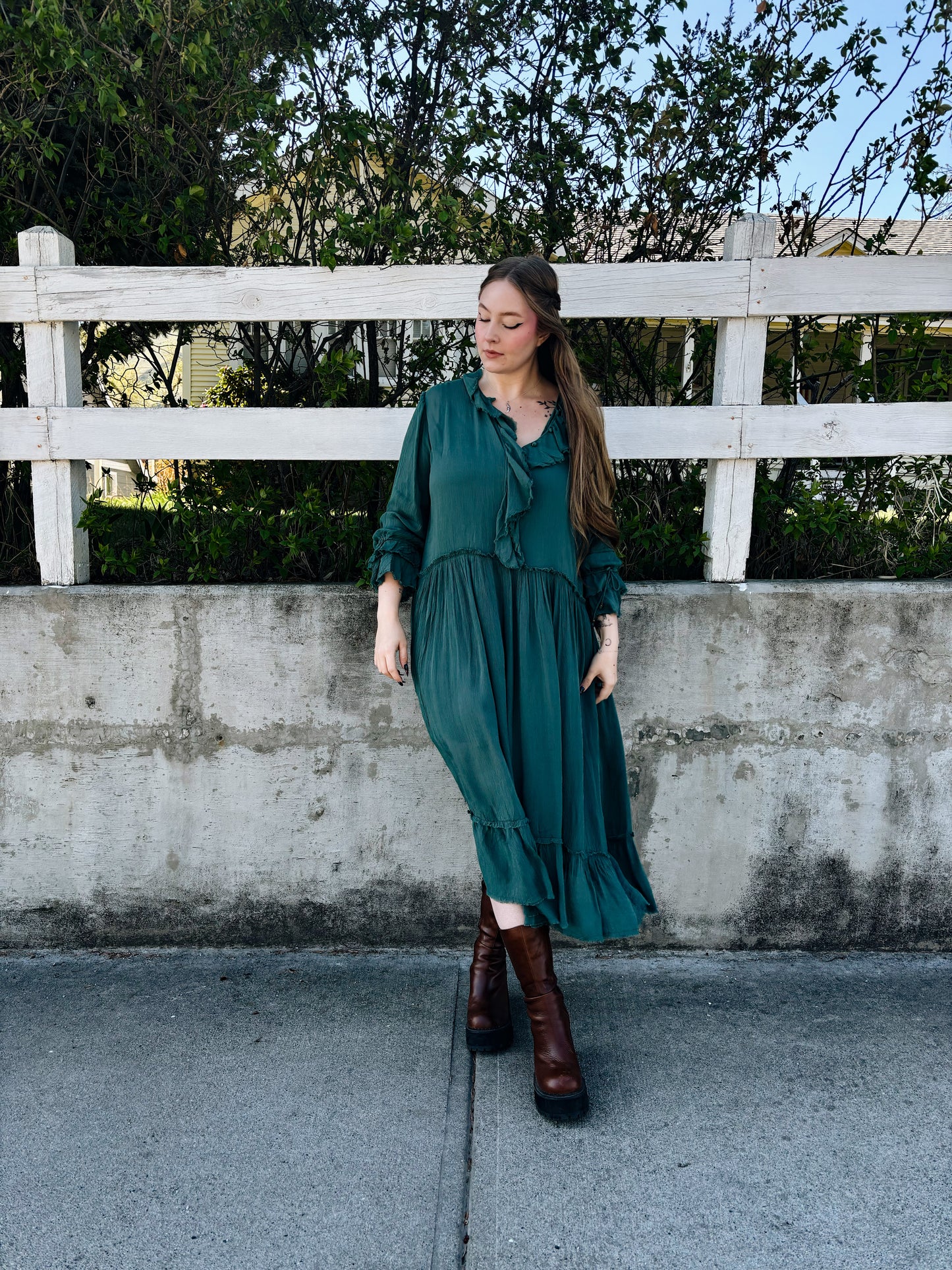 Renaissance Ruffle Midi Dress