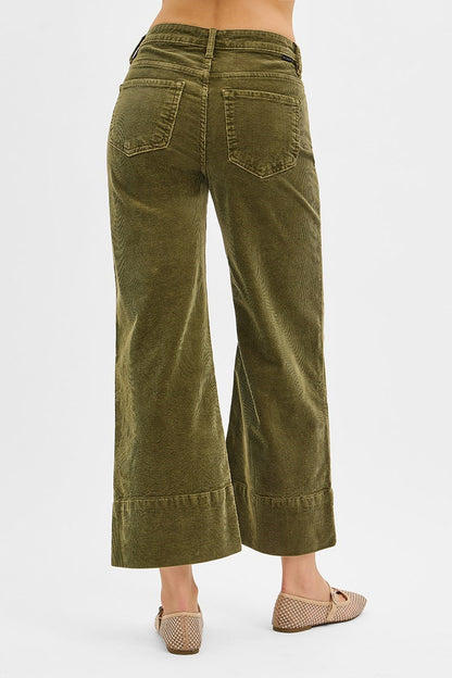 Moss Corduroy Wide Leg Pants