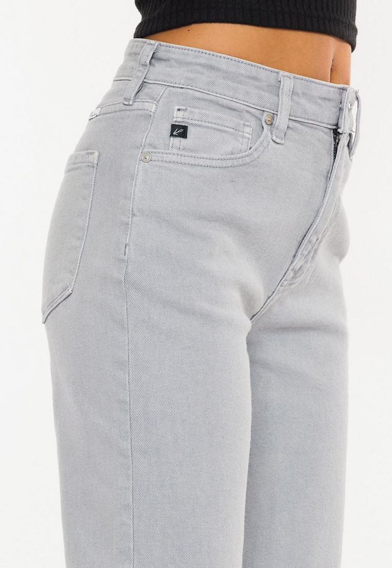 Ultra High Rise Grey Straight Leg