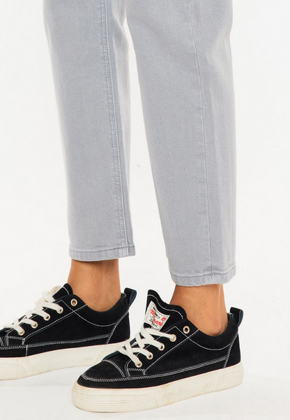 Ultra High Rise Grey Straight Leg