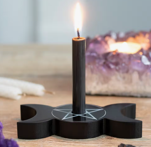 Triple Moon Spell Candle Holder