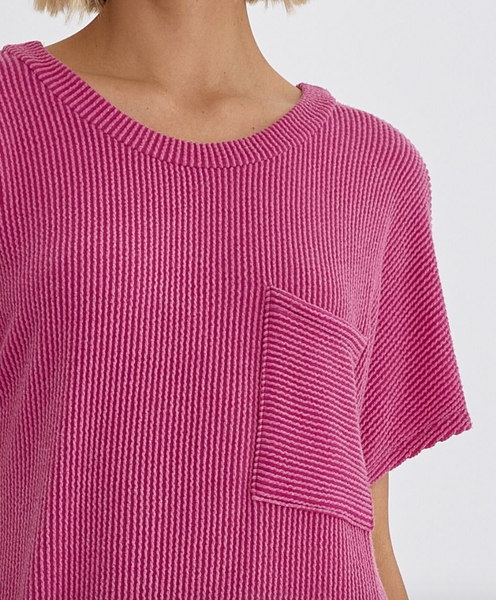 Ribbed T-Shirt Dress- MULTIPLE COLORS
