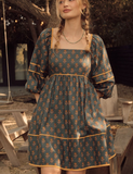 Cottagecore Square Neck Dress
