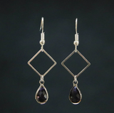 Purple Teardrop Earrings