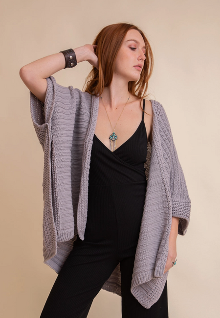 Raglan Sleeve Soft Slub Sweater
