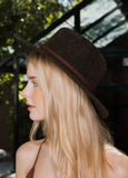 Chenille Hat in Olive or Black