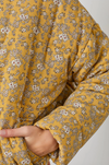 Mustard Floral Puff Jacket